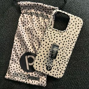 Almost new iPhone 13 Pro loopy case - mocha dots